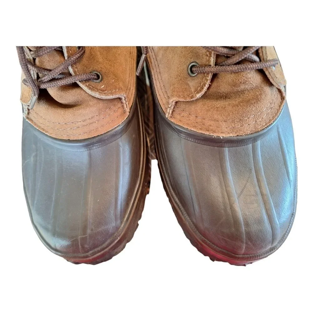 Eddie Bauer Duck Boots Made in USA Men's size 11 Fiberglass Shank Wool Lining